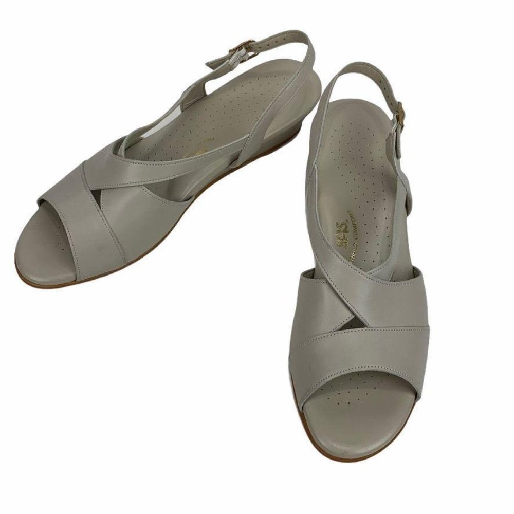 SAS Women's Light Gray Slingback Sandals